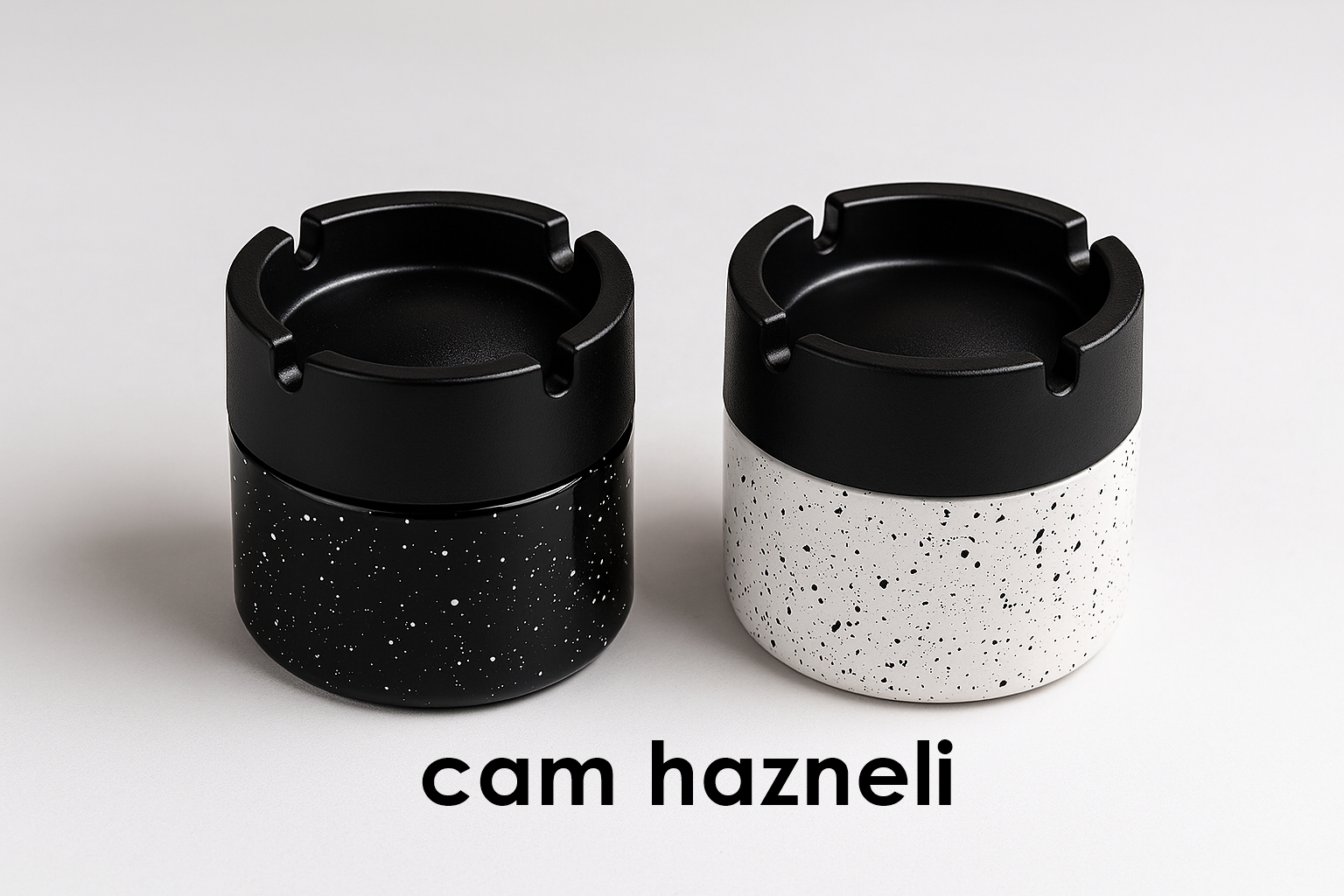 Cam Küllük - Desenli 2 li Küllük Seti  Kafe Küllüğü Restoran Küllüğü Masaüstü Küllük 721992