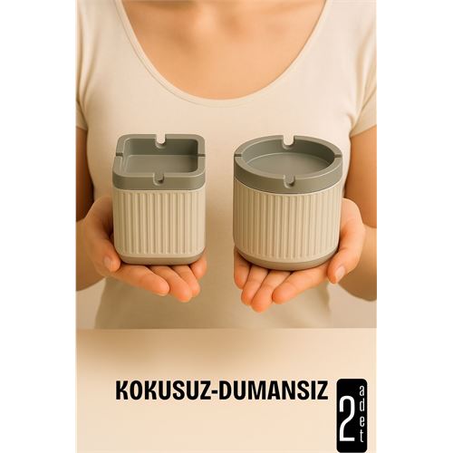 TransForMacion Kokusuz Dumansız Küllük - 2 li Küllük Seti Kafe Küllüğü Restoran Küllüğü Masaüstü Küllük 721996