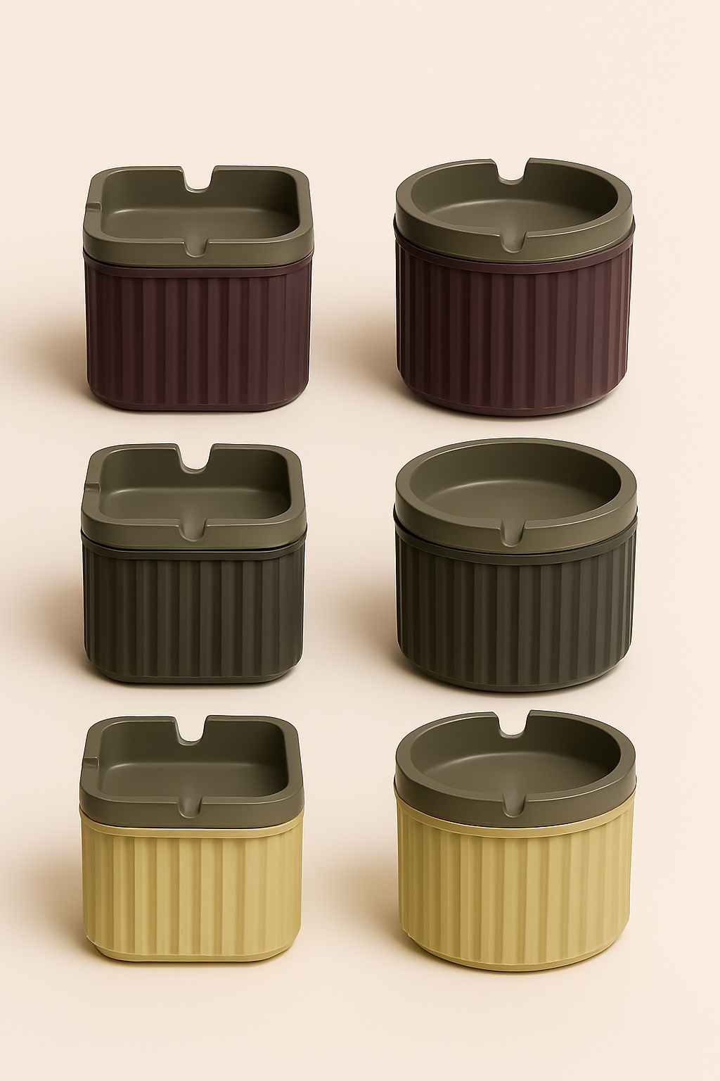 Kokusuz Dumansız Küllük - 6 li Küllük Seti Kafe Küllüğü Restoran Küllüğü Masaüstü Küllük 721998