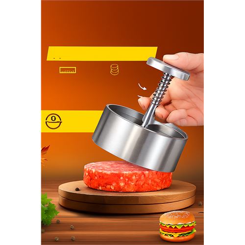 TransForMacion Hamburger Presi - Profesyonel Hamburger Kalıbı 304 Paslanmaz Çelik 722000