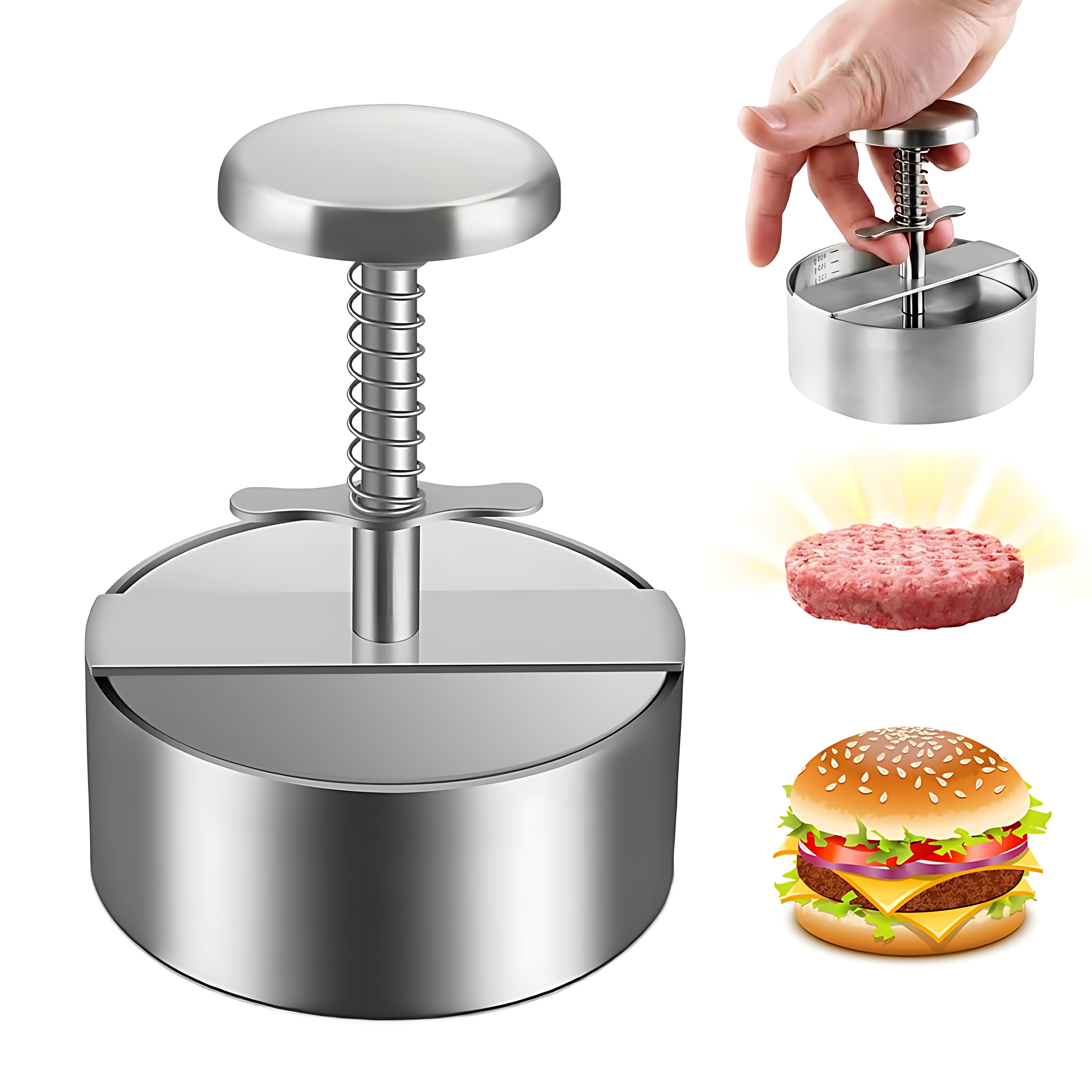 Hamburger Presi - Profesyonel Hamburger Kalıbı 304 Paslanmaz Çelik 722000