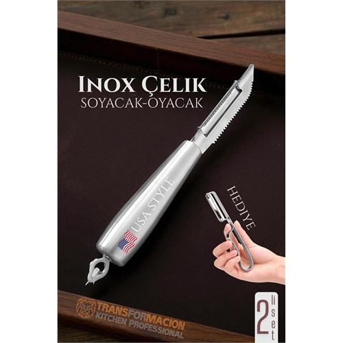 TransForMacion Inox Soyacak - Sebze Soyacağı - Kabak Dolma Oyacağı 2 li SET 722010