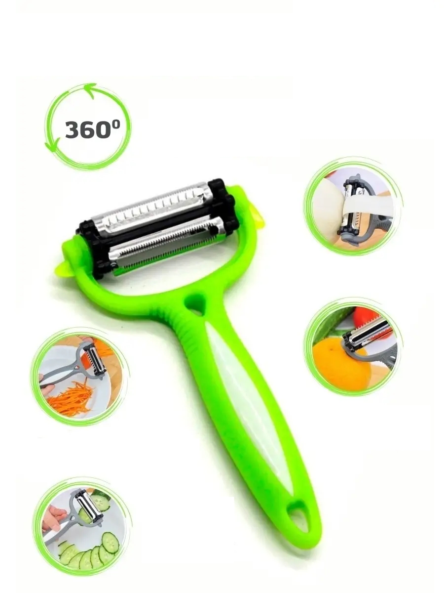 3 Bıçaklı Soyacak Seti - Sebze Soyacağı Profesyonel Paslanmaz Çelik 2 li SET 722016