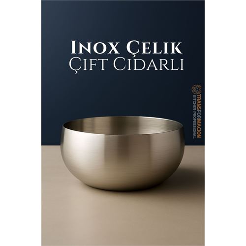 TransForMacion Çift Cidarlı Kase - Inox Çelik Kase  18 cm 722019