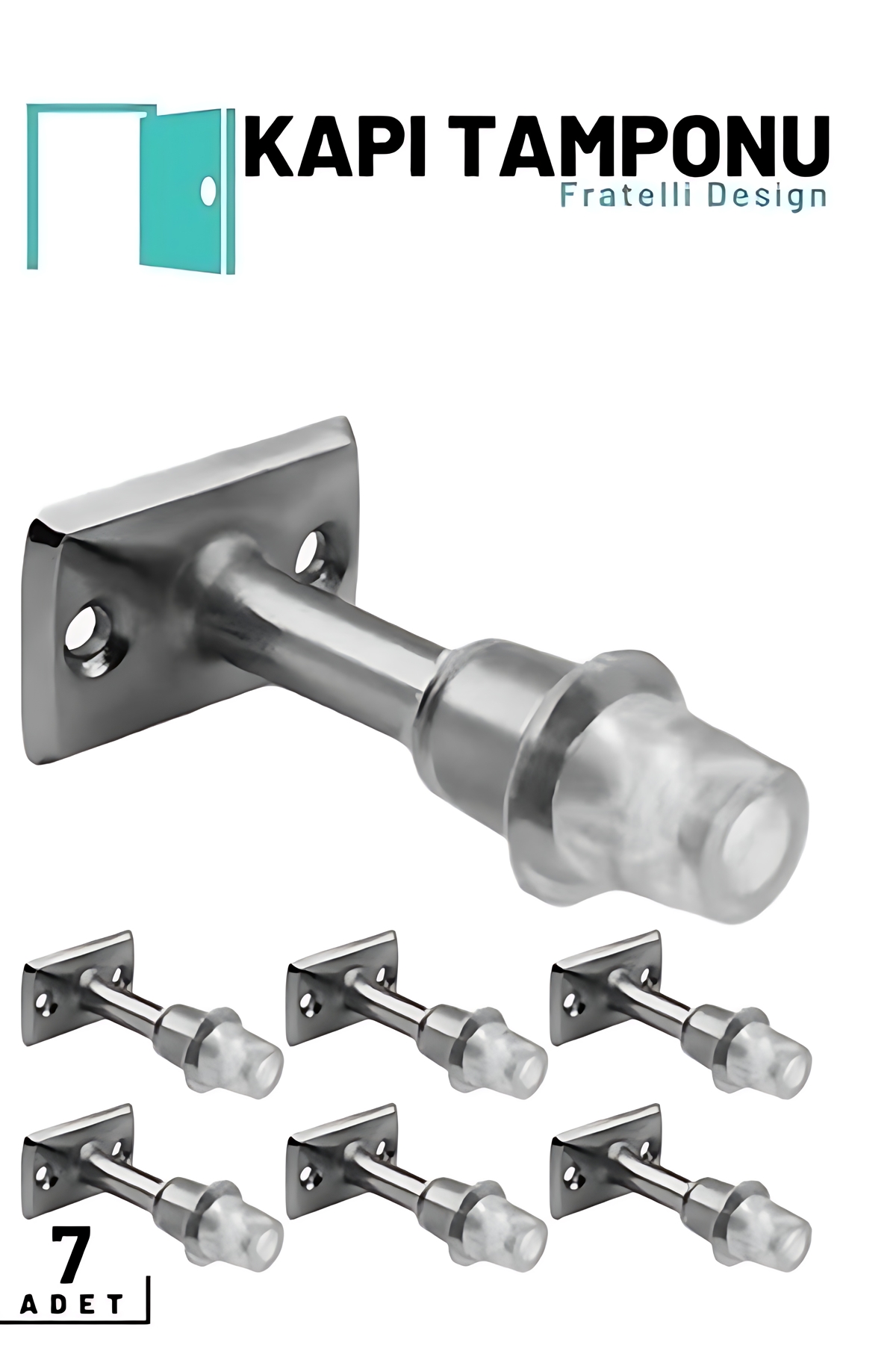 Kapı Tamponu - Silikonlu Kapı Takozu - Kapı Stoperi 7 ADET 