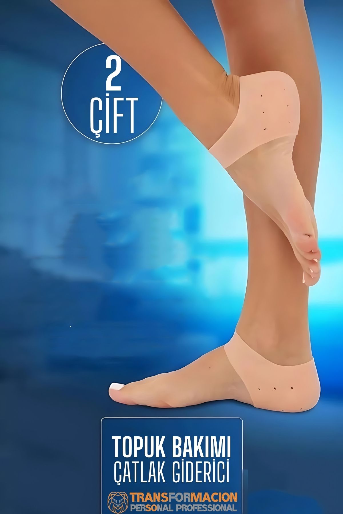 Topuk Çatlak Çorabı - Nem Tutucu Topuk Bakım Çorabı 2 ÇİFT 