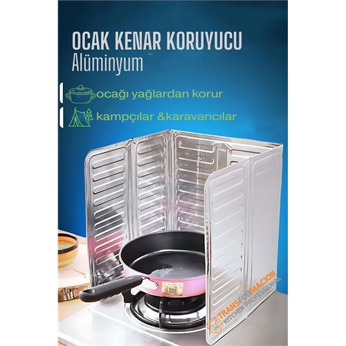 Modacar Ocak Kenar Koruyucu Alüminyum Levha - Ev Kamp Karavan Ocak Koruyucu 
