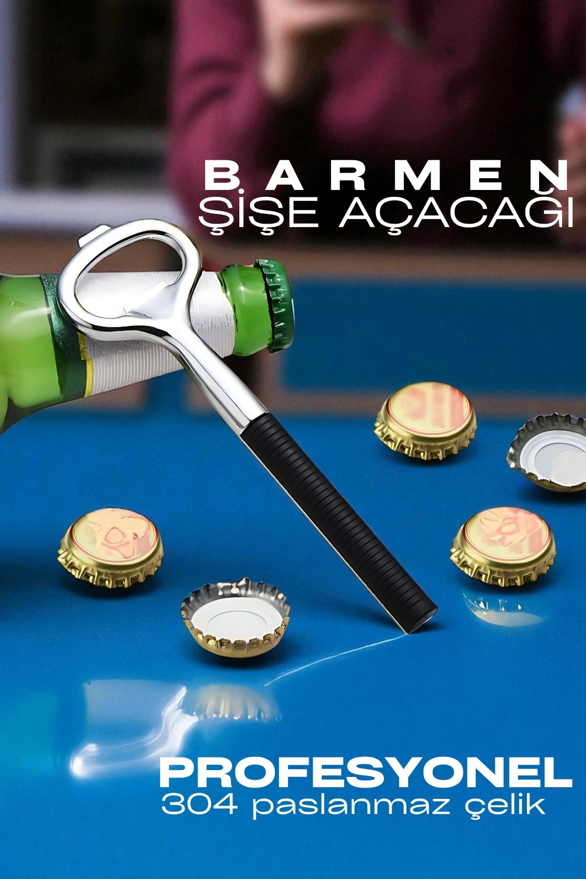 Barmen Şişe Açacağı - Profedsyonel Şişe Açacağı 304 Çelik 