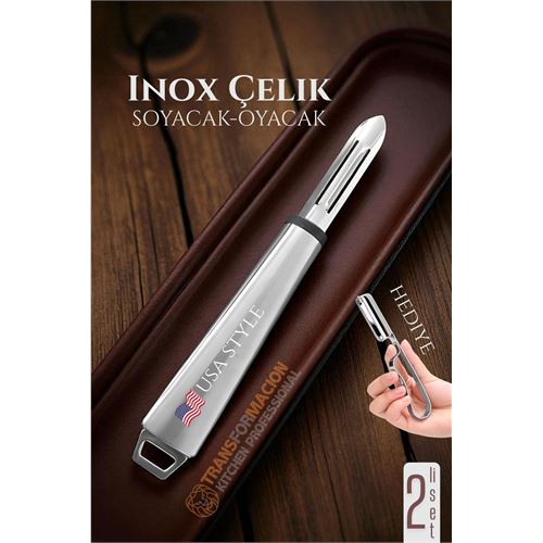 Modacar Inox Soyacak - Sebze Soyacağı - Kabak Dolma Oyacağı 2 li SET 
