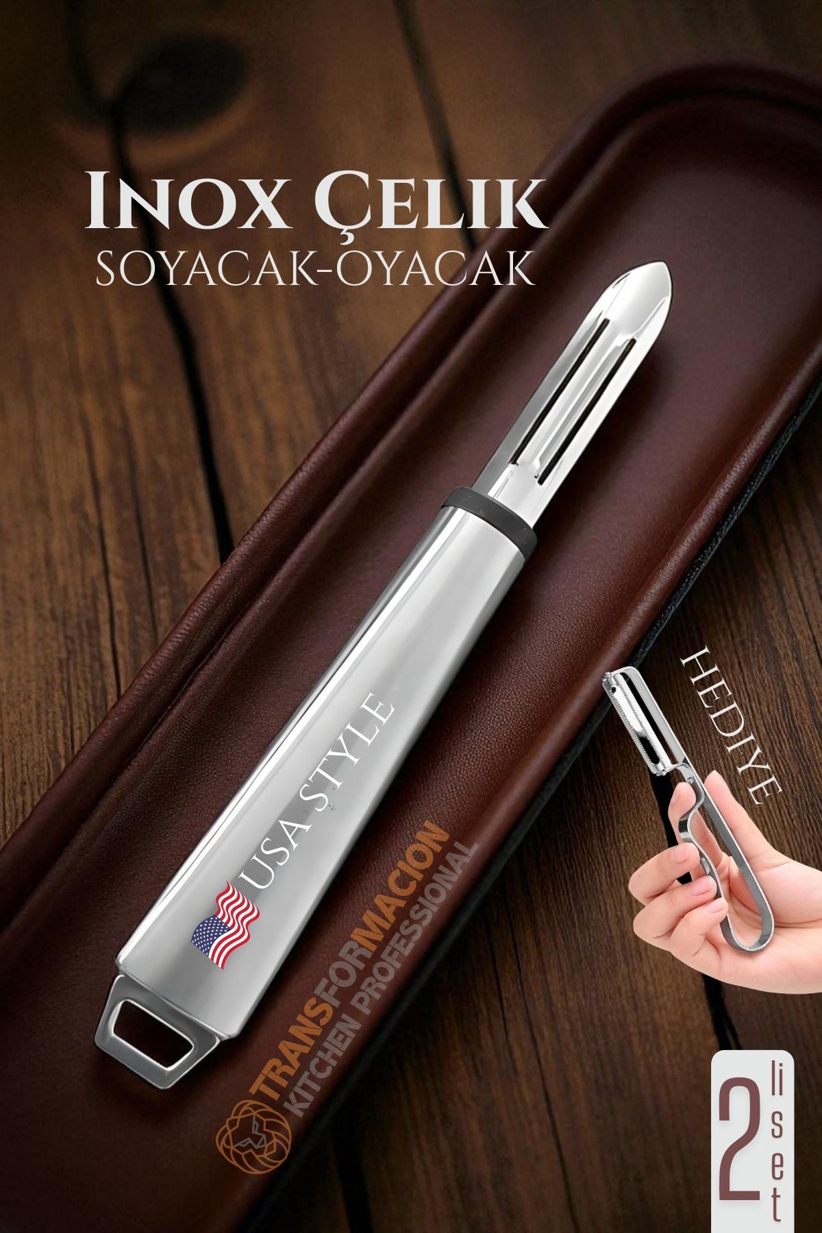 Inox Soyacak - Sebze Soyacağı - Kabak Dolma Oyacağı 2 li SET 