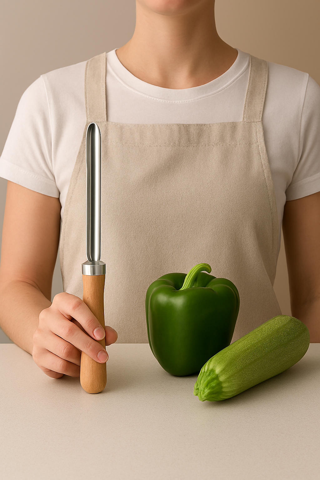 Oyacak - 2 Lİ SET Dolmalık Kabak ve Biber Patlıcan Oyacağı 304 Paslanmaz Çelik 722022 