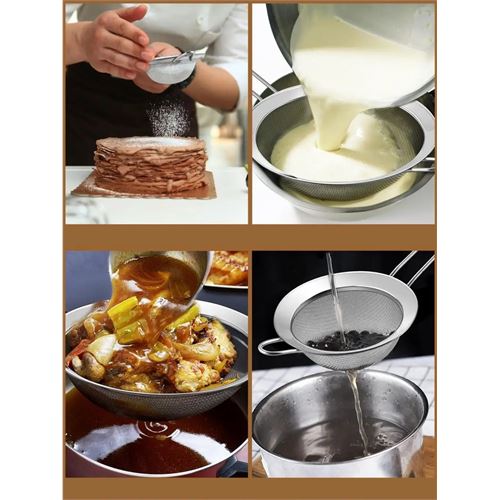 TransForMacion Inox Süzgeç Seti - 3 Boy Çok Amaçlı Süzgeç 304 Çelik Profesyoneller İçin 722027