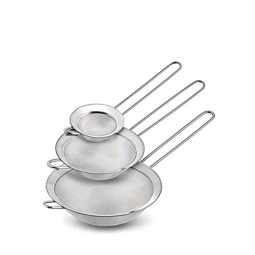 TransForMacion Inox Süzgeç Seti - 3 Boy Çok Amaçlı Süzgeç 304 Çelik Profesyoneller İçin 722027