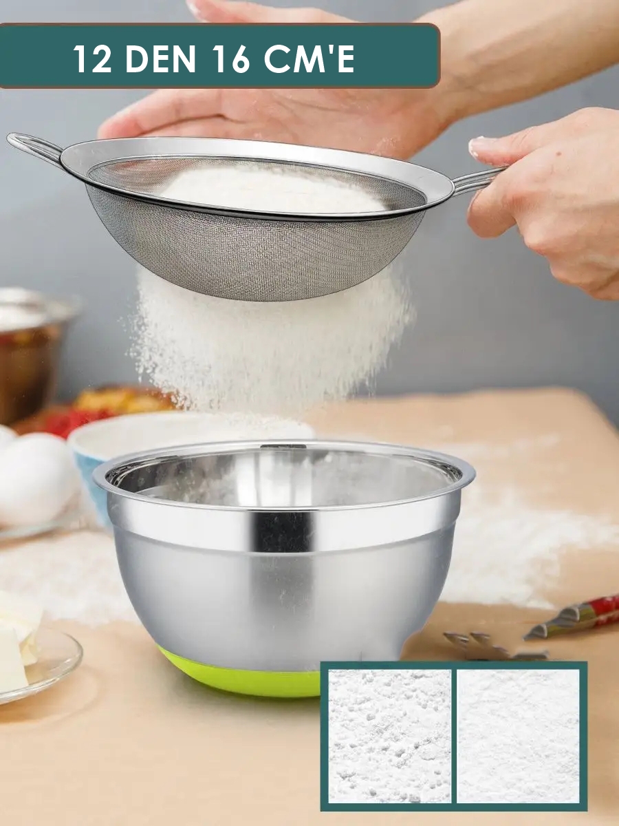 Inox Süzgeç Seti - 3 Boy Çok Amaçlı Süzgeç 304 Çelik Profesyoneller İçin 722028