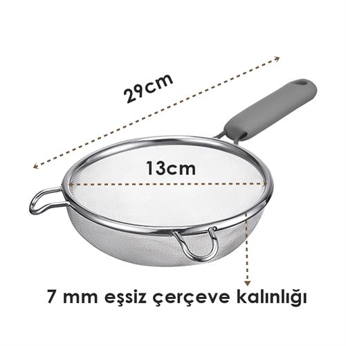 TransForMacion Inox İsveç Dizayn Süzgeç - 7 mm kalınlık halka 304 Çelik Profesyoneller İçin 722030