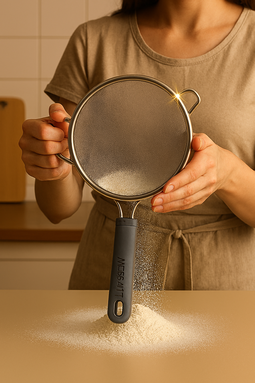 Inox İsveç Dizayn Süzgeç - 7 mm kalınlık halka 304 Çelik Profesyoneller İçin 722030