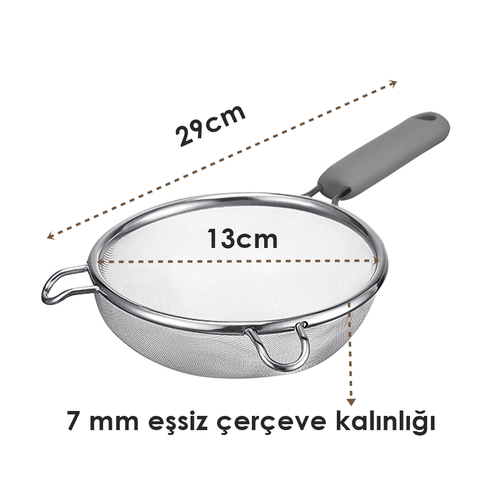 Inox İsveç Dizayn Süzgeç - 7 mm kalınlık halka 304 Çelik Profesyoneller İçin 722030