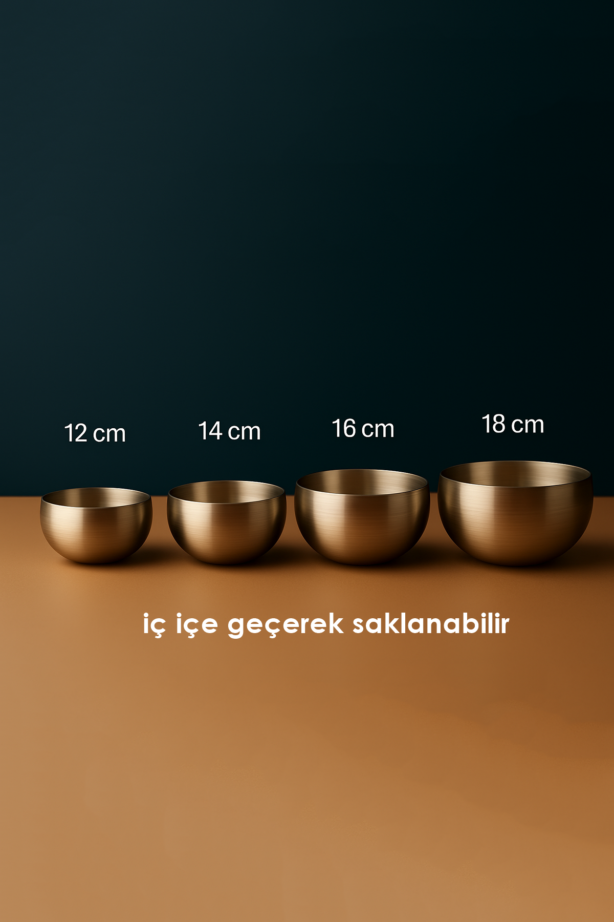 Çift Cidarlı Kase - Inox Çelik 4 LÜ Kase Seti Kase  722034