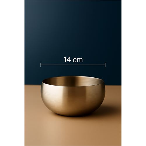 TransForMacion Çift Cidarlı Kase - Inox Çelik Kase  14 cm 4 LÜ SET 722036