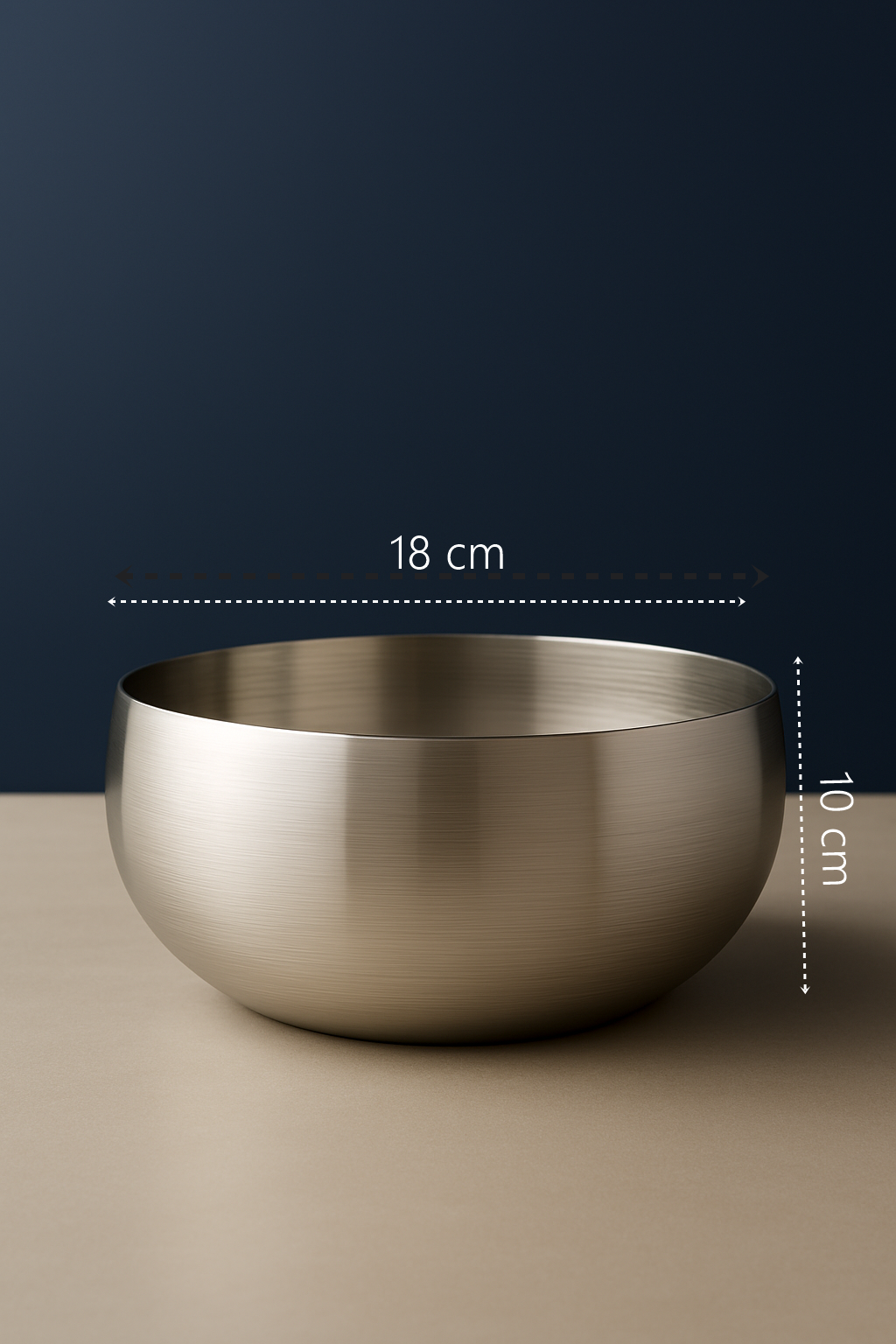 Çift Cidarlı Kase - Inox Çelik Kase  18 cm 4 LÜ SET 722038