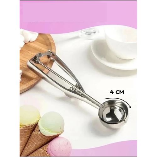 TransForMacion Inox 4 cm Dondurma Kaşığı - Karpuz Kurabiye Köfte Helva Porsiyonlama 722039