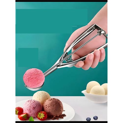 TransForMacion Inox 4 cm Dondurma Kaşığı - Karpuz Kurabiye Köfte Helva Porsiyonlama 722039