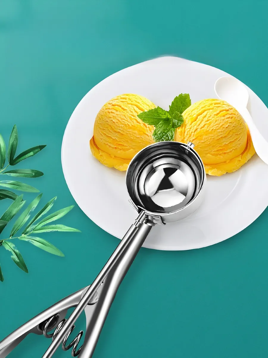 Inox 4 cm Dondurma Kaşığı - Karpuz Kurabiye Köfte Helva Porsiyonlama 722039