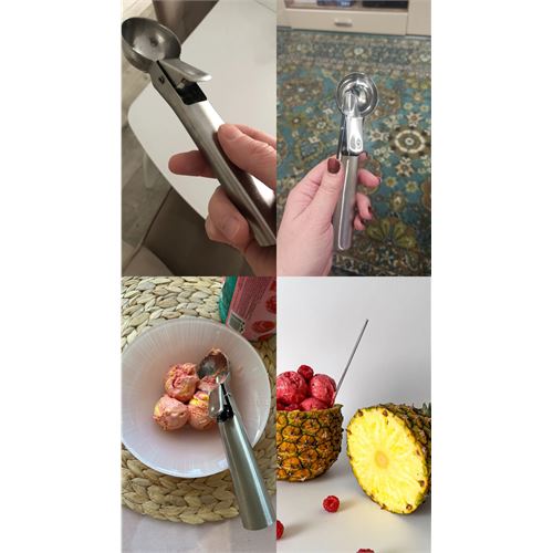TransForMacion Inox 5 cm Dondurma Kaşığı - Karpuz Kurabiye Köfte Helva Porsiyonlama 722040