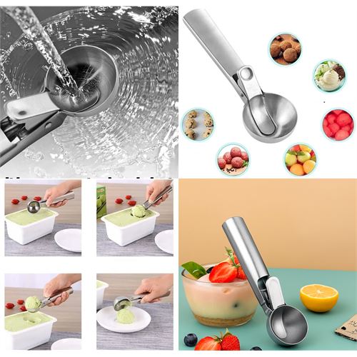 TransForMacion Inox 5 cm Dondurma Kaşığı - Karpuz Kurabiye Köfte Helva Porsiyonlama 722040