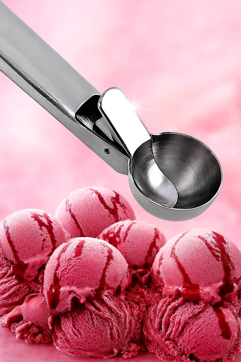 Inox 5 cm Dondurma Kaşığı - Karpuz Kurabiye Köfte Helva Porsiyonlama 722040