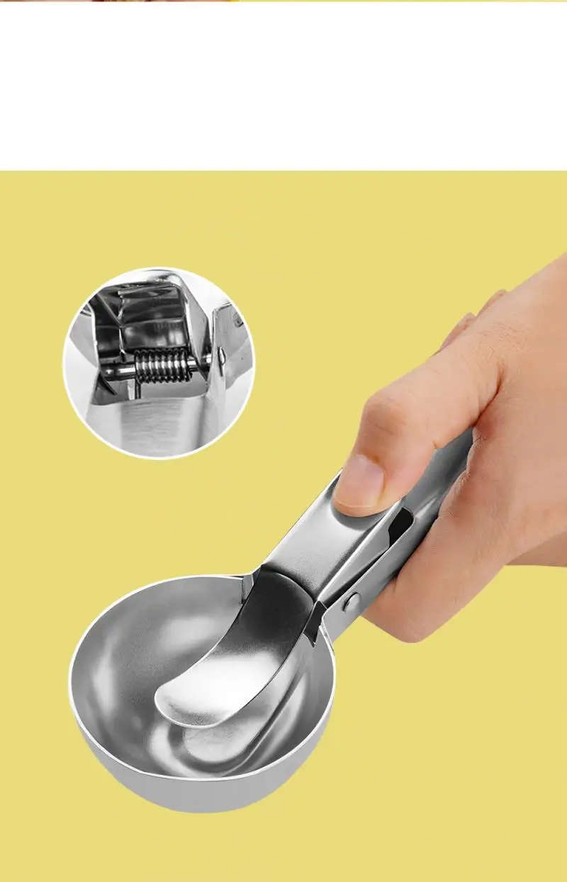 Inox 5 cm Dondurma Kaşığı - Karpuz Kurabiye Köfte Helva Porsiyonlama 722040