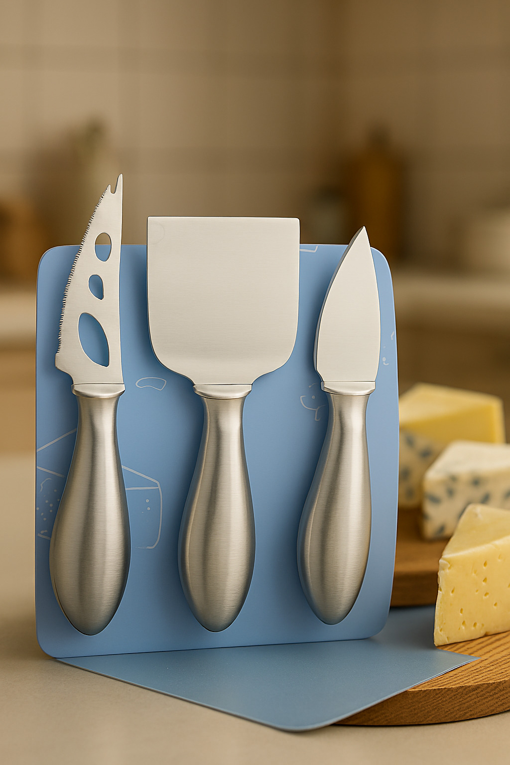 Inox Peynir Bıçağı Seti - Tereyağı Bıçağı Kahvaltı Seti Profesyonel Tasarım 304 Paslanmaz Çelik 722041