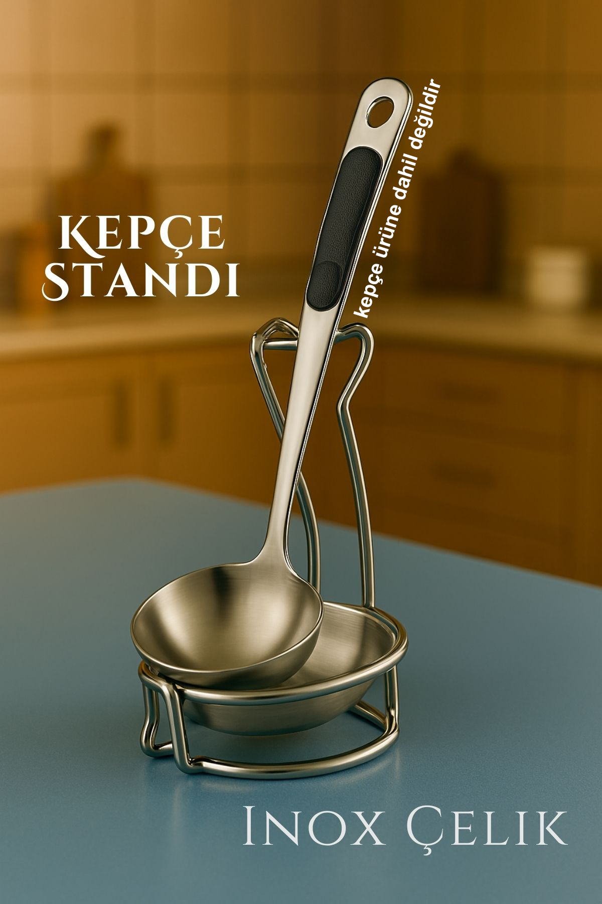 Inox Kepçe Standı - Kaşık Kepçe Standı- Profesyonel Şef Tasarımı 722042