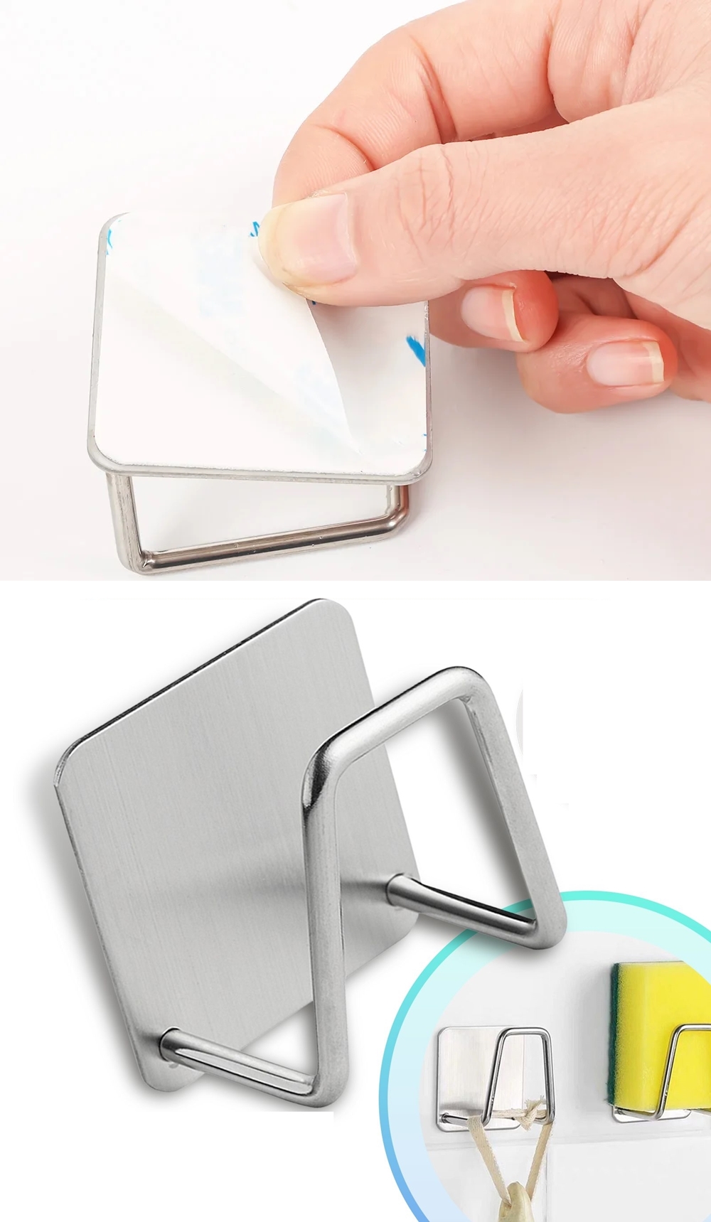 Inox Bulaşık Sübgerlik Stant- Mutfak Askısı Profesyonel 2 li SET 722043