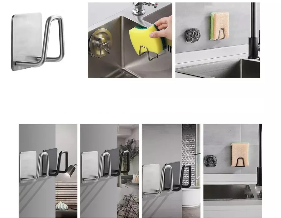 Inox Bulaşık Sübgerlik Stant- Mutfak Askısı Profesyonel 2 li SET 722043