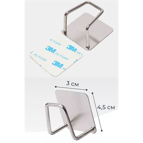 TransForMacion Inox Çelik Çok Amaçlı Askı - Banyo Askısı - Mutfak Askısı Profesyonel 4 lü SET 722044