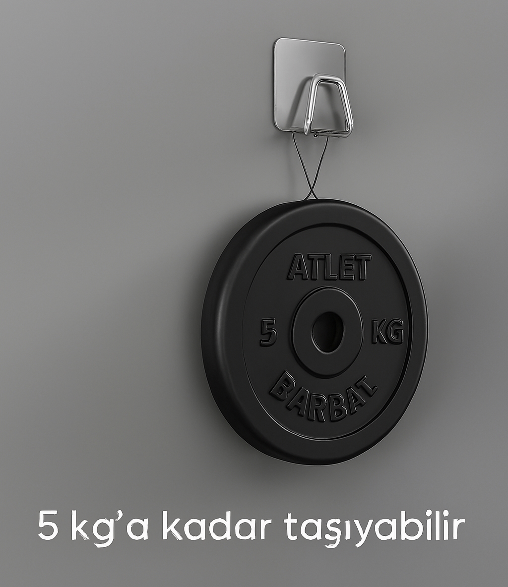 Inox Çelik Çok Amaçlı Askı - Banyo Askısı - Mutfak Askısı Profesyonel 4 lü SET 722044