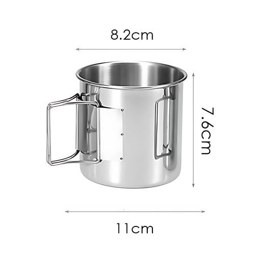 TransForMacion Inox Çelik Kamp Kupası - Inox Kamp Bardağı Profesyonel Inox Çelik 350 ml 722046