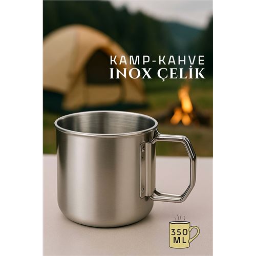 TransForMacion Inox Çelik Kamp Kupası - Inox Kamp Bardağı Profesyonel Inox Çelik 350 ml 722046