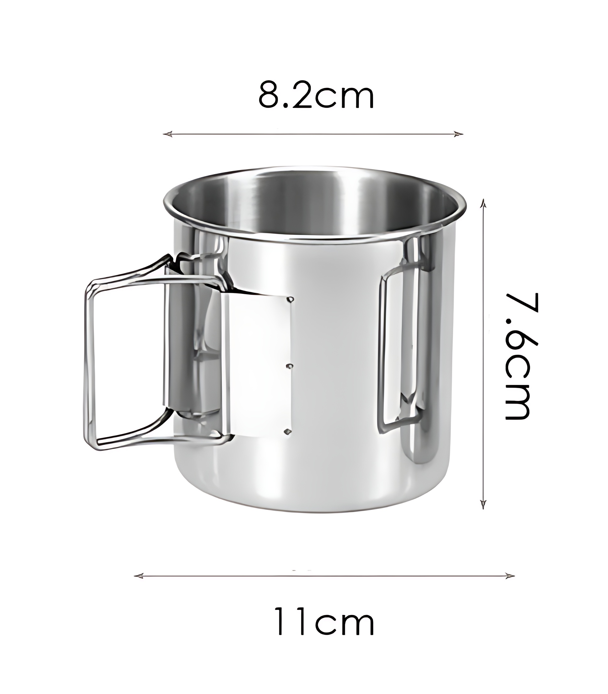 Inox Çelik Kamp Kupası - Inox Kamp Bardağı Profesyonel Inox Çelik 350 ml 722046