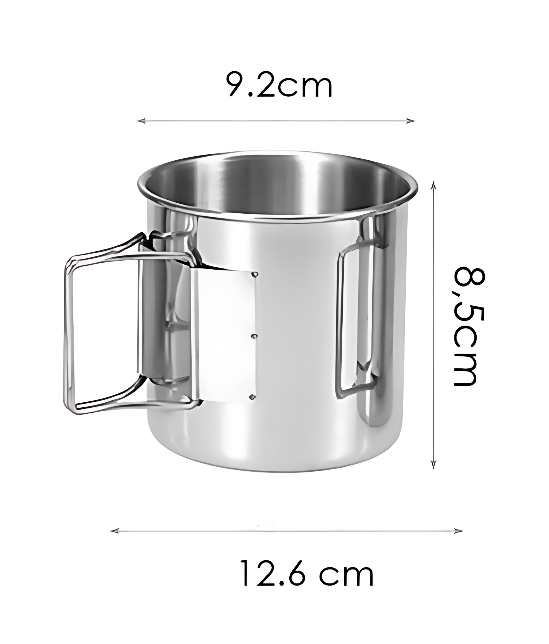Inox Çelik Kamp Kupası - Kamp Bardağı 550 ml 4 LÜ SET 722049