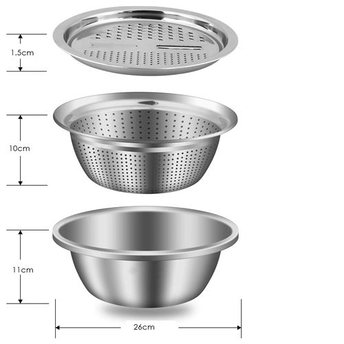TransForMacion Inox Rende Kase Süzgeç Seti - MultiFix 3 in 1 722050