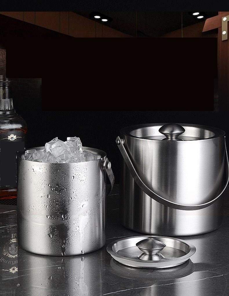 Buz Kovası Çift Cidarlı Yalıtımlı Endüstriyel Inox Şampanya Şarap Bira Soğutucu MEDIUM  722052