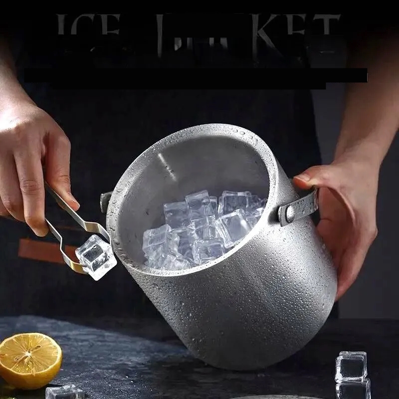 Buz Kovası Çift Cidarlı Yalıtımlı Endüstriyel Inox Şampanya Şarap Bira Soğutucu MEDIUM  722052