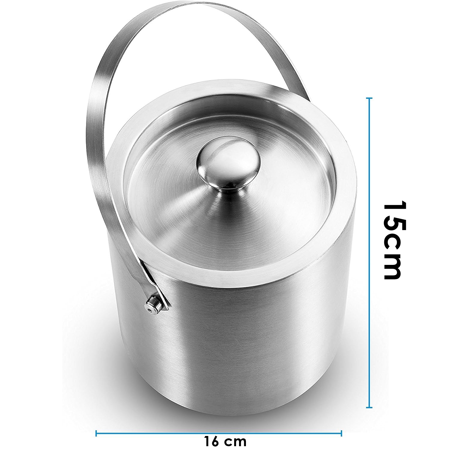 Buz Kovası Çift Cidarlı Yalıtımlı Endüstriyel Inox Şampanya Şarap Bira Soğutucu BIG 722053