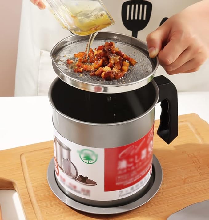 Kızartma Yağı Süzücü - Yağ Saklama Kabı - Tasarruflu Yağ Ayırıcı  722054