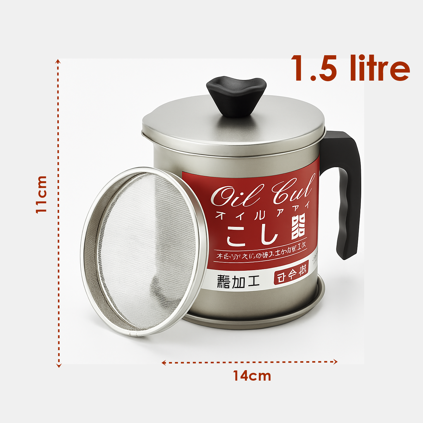 Kızartma Yağı Süzücü - Yağ Saklama Kabı - Tasarruflu Yağ Ayırıcı  722054