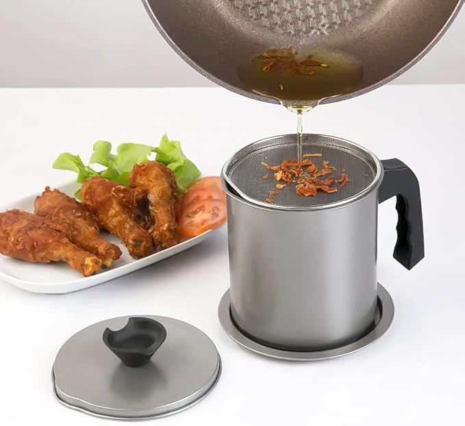 Kızartma Yağı Süzücü - Yağ Saklama Kabı - Tasarruflu Yağ Ayırıcı  722054