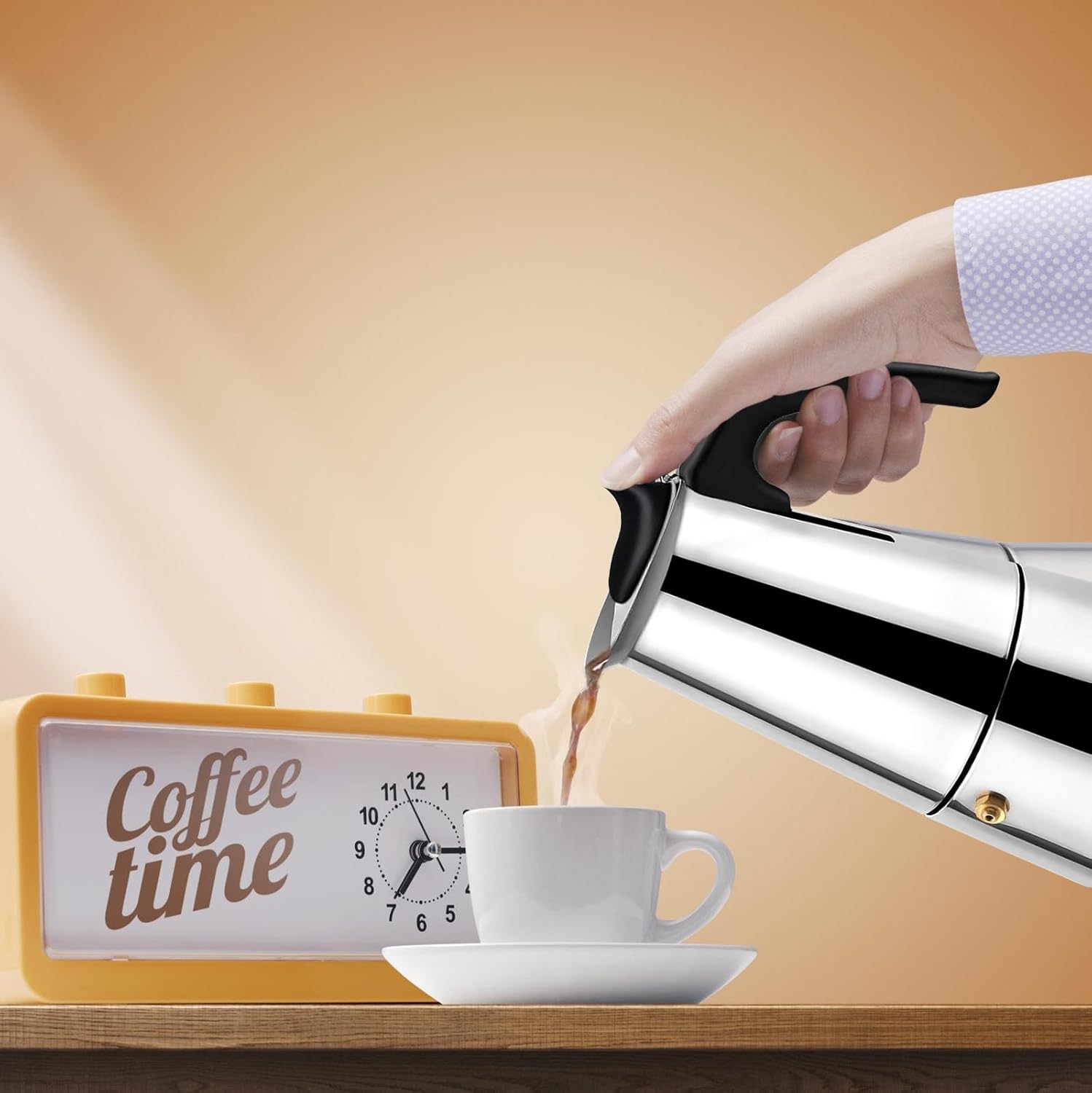 Inox Moka Pot - Paslanmaz Çelik Profesyonel Moka Pot - 100 ml 722055