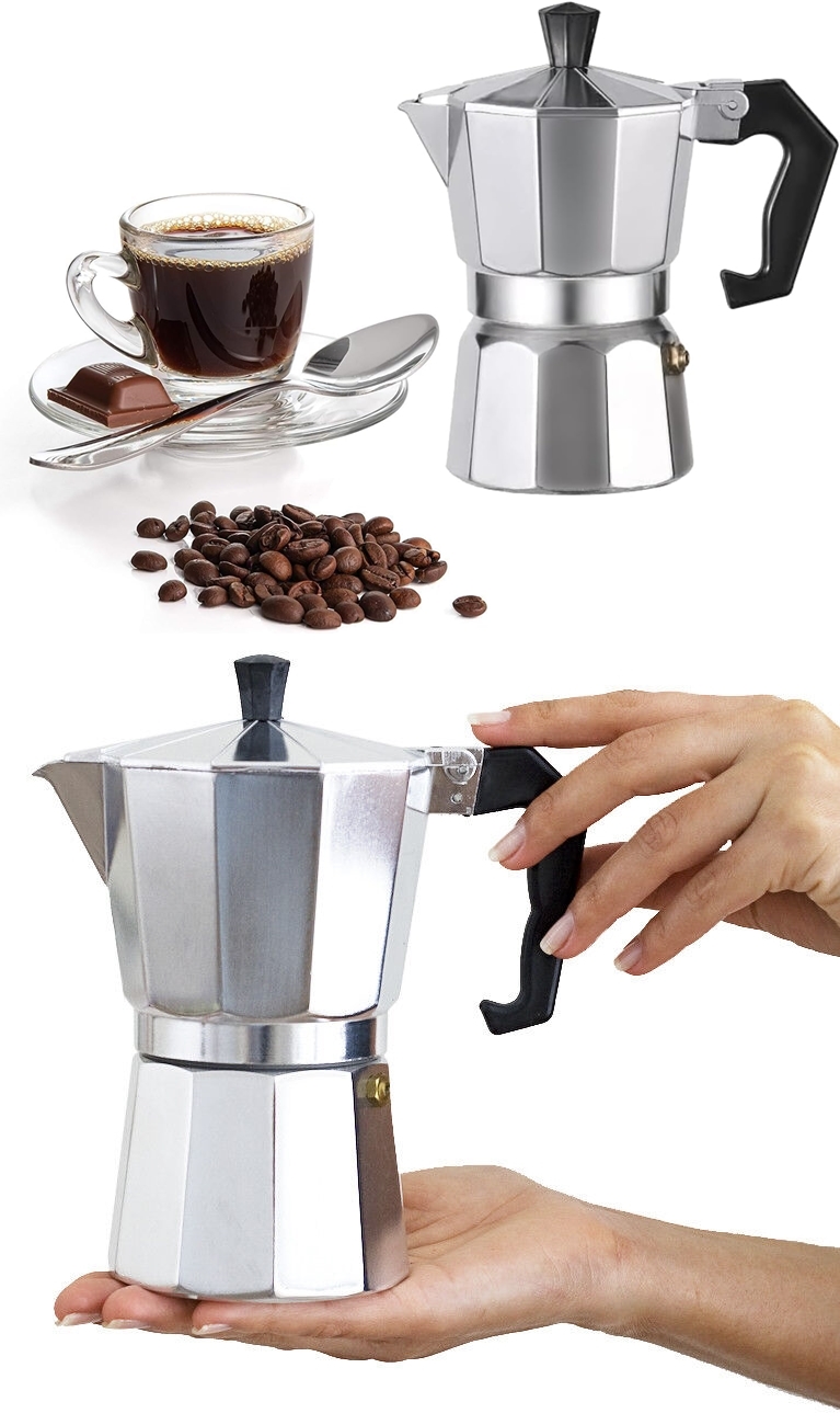 Klasik Italyan Moka Pot - 6061 Saf Alüminyum  Profesyonel Moka Pot - 3 kişilik 722058